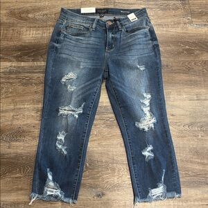 Judy Blue Medium Wash Skinny Fit Capris Sz 9/29